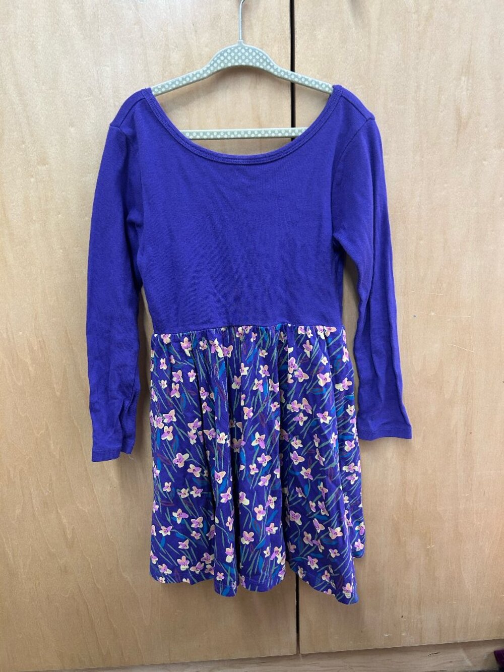 Tea Collection Girls' Long Sleeve Dress (Purple) Size 6